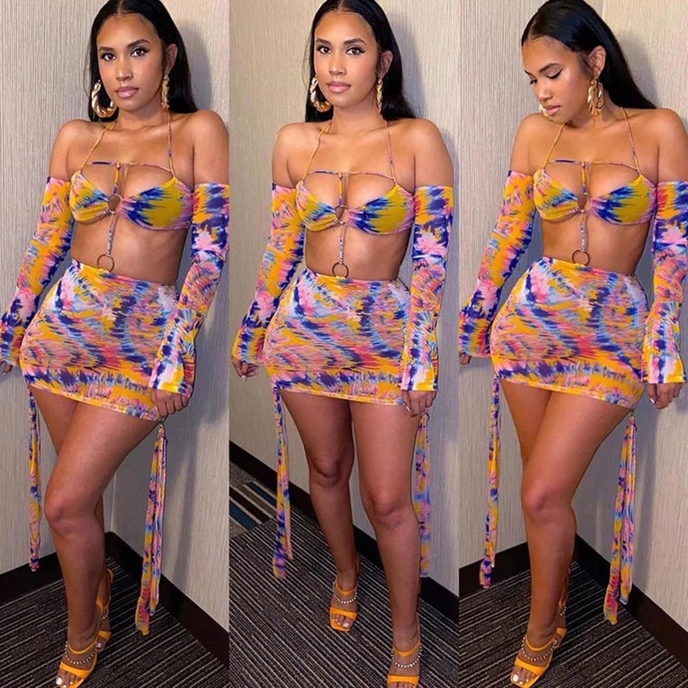 Tie dye one piece dress